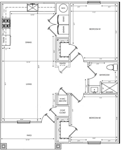 Two Bedroom / One Bath - 910 sq. ft.
